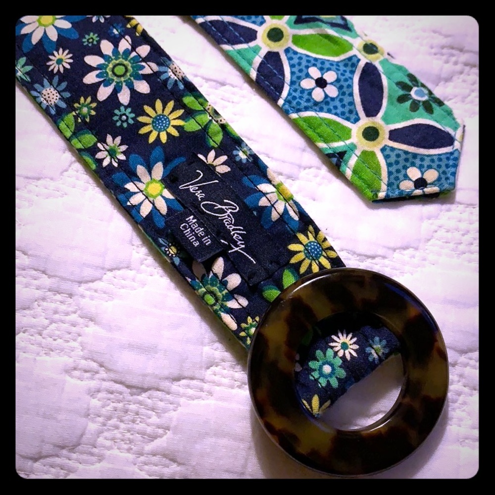 🔥Fun VERA BRADLEY Reversible Belt - Blue & Green